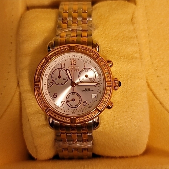 Invicta Diamond Bezel Chronograph Sapphire Coated Watch - Picture 14 of 16